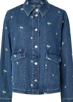 PCFLORA LS DENIM EMB SHIRT NOOS