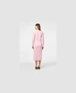 PCFLORA LS MIDI DRESS JRS BC