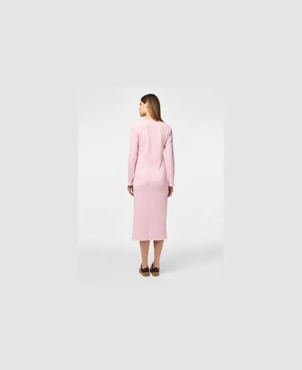 PCFLORA LS MIDI DRESS JRS BC