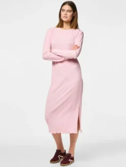 PCFLORA LS MIDI DRESS JRS BC