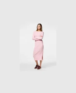 PCFLORA LS MIDI DRESS JRS BC