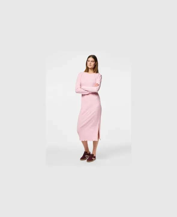 PCFLORA LS MIDI DRESS JRS BC