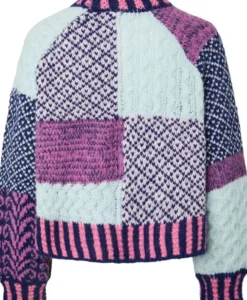 PCFUSION LS O-NECK COLORBLOCK KNIT