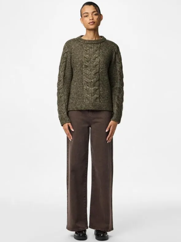 PCNINA LS O-NECK KNIT NOOS BC