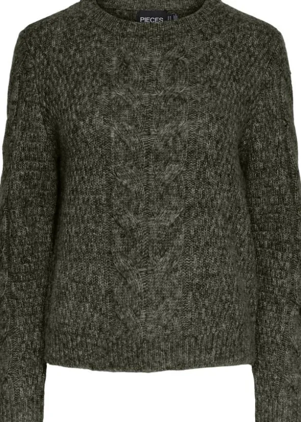 PCNINA LS O-NECK KNIT NOOS BC