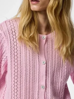 PCNUKA SS O-NECK KNIT CARDIGAN NOOS
