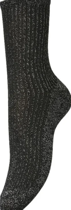PCSEBBY GLITTER LONG STRIPE SOCK NO