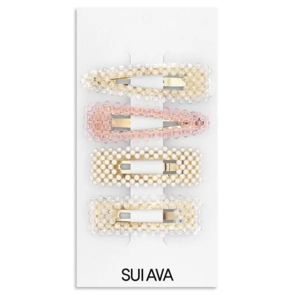 Pearly Hair Clips // 4 pcs