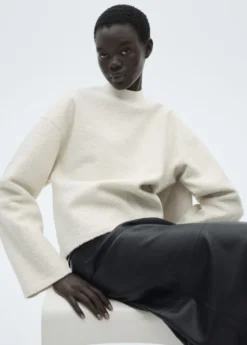 Perkins collar bouclé sweatshirt