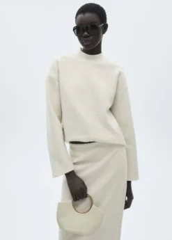 Perkins collar bouclé sweatshirt