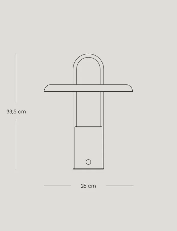 Pier LED lampa, portable H 33. 5 cm sand