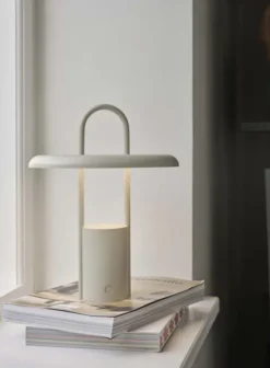 Pier LED lampa, portable H 25 cm sand