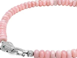 Pink Opal Choker with Panther Head