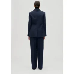 2435 Pinstripe Tailoring, Belted Tailored Pants