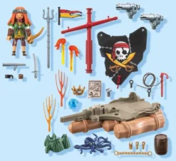 Pirate Raft with Treasure
