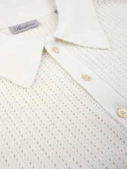 Polo Shirt Knitted Crochet Hemp / Supima Cotton
