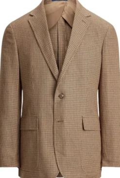 Polo Tailored Fit Plaid Twill Sport Coat