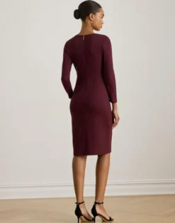 Ponte Three-Quarter-Sleeve Dress