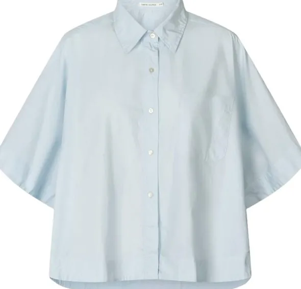 Poplin curved hem shirt - Berte