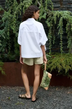 Poplin curved hem shirt - Berte