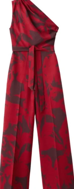 Printed asymmetrical jumpsuit