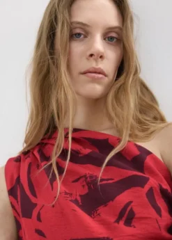 Printed asymmetrical jumpsuit