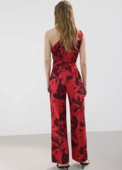 Printed asymmetrical jumpsuit