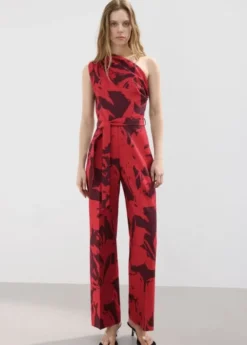 Printed asymmetrical jumpsuit