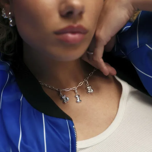 Puffer Letter Charm - S