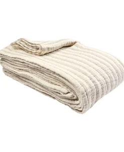 Randig pläd beige