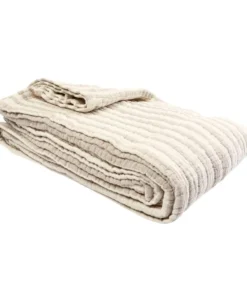 Randig pläd beige