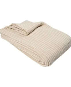 Randig överkast 230x260cm beige Randig