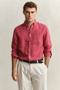 REG GMNT DYED LINEN SHIRT