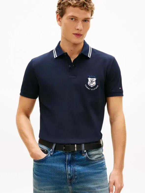Regular Fit Crest Appliqué Polo Shirt