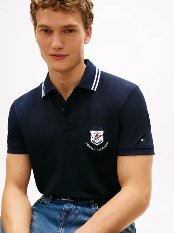 Regular Fit Crest Appliqué Polo Shirt