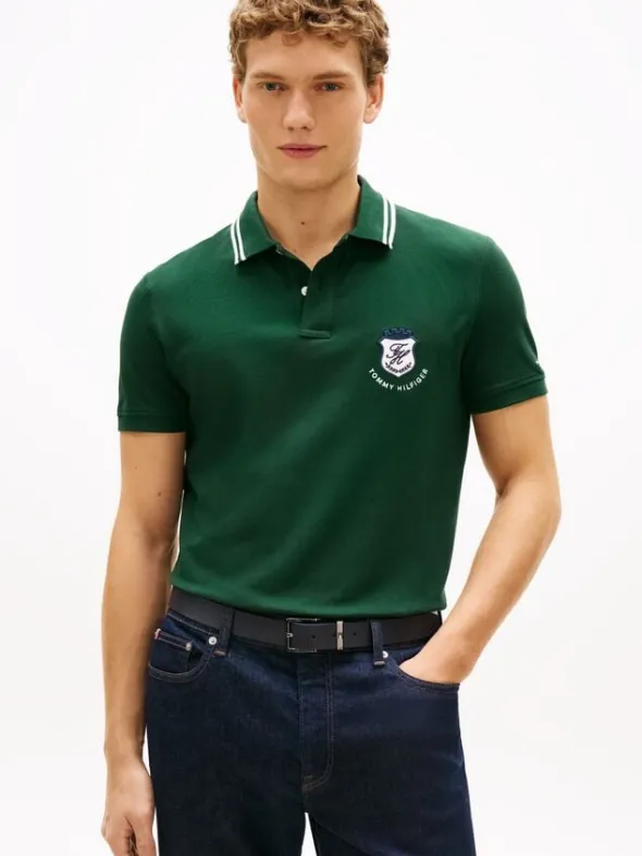Regular Fit Crest Appliqué Polo Shirt