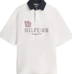 Relaxed Logo Embroidery Rugby Polo Shirt