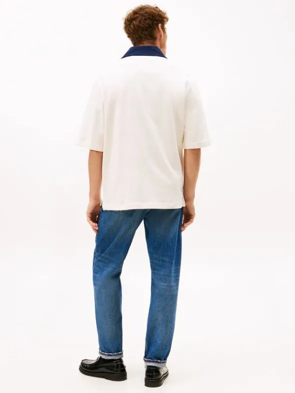 Relaxed Logo Embroidery Rugby Polo Shirt