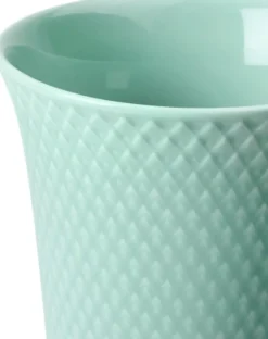 Rhombe Color Vase H15 aqua porcelæn