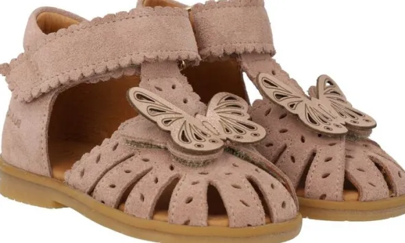 Sandal med sommerfugl og dobbelt velcro