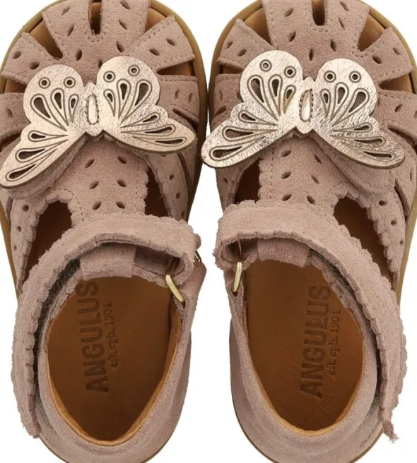 Sandal med sommerfugl og dobbelt velcro