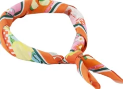 Satin scarf vintage lemon