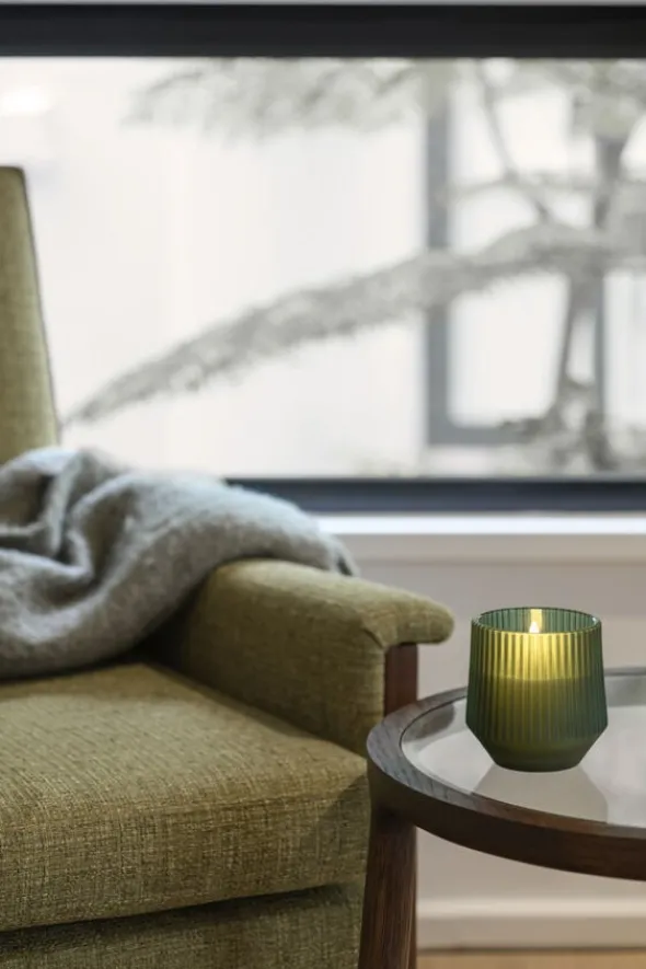 Scented wax glass candle, Serenity, Green, 8,5x9,5 cm *