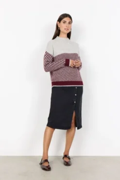 SC-NESSIE STRIPE 71 Pullover Bordeaux