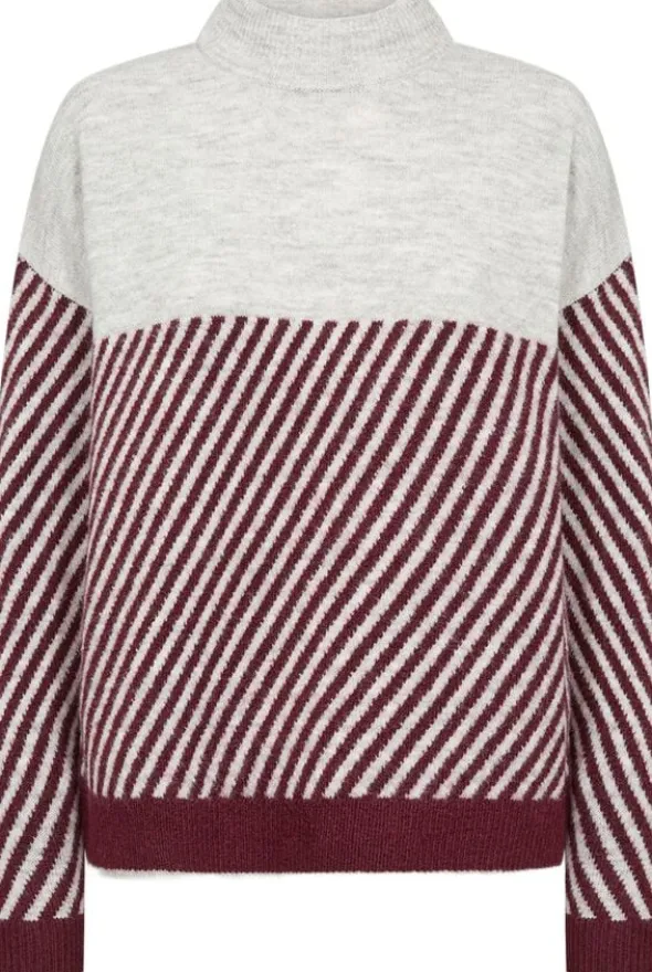SC-NESSIE STRIPE 71 Pullover Bordeaux