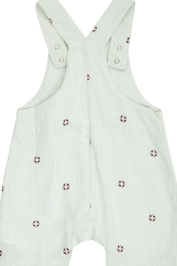 Seersucker stripe overalls baby