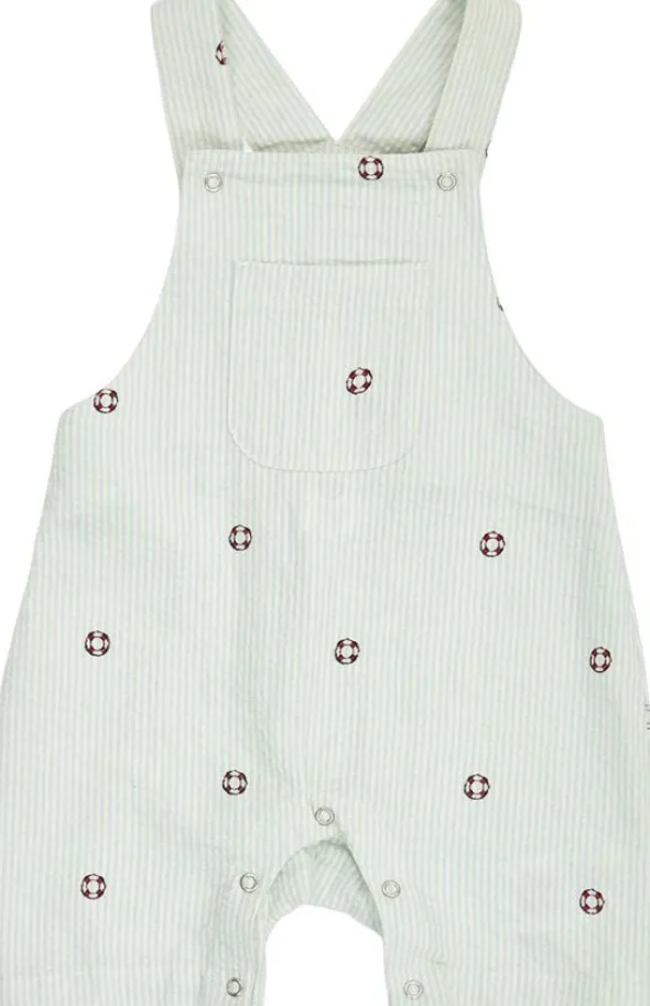 Seersucker stripe overalls baby