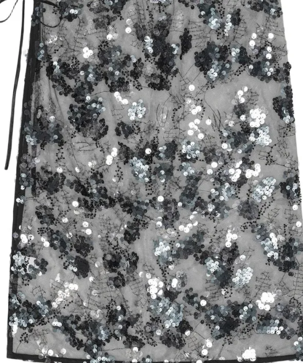 Sequin Wrap Skirt