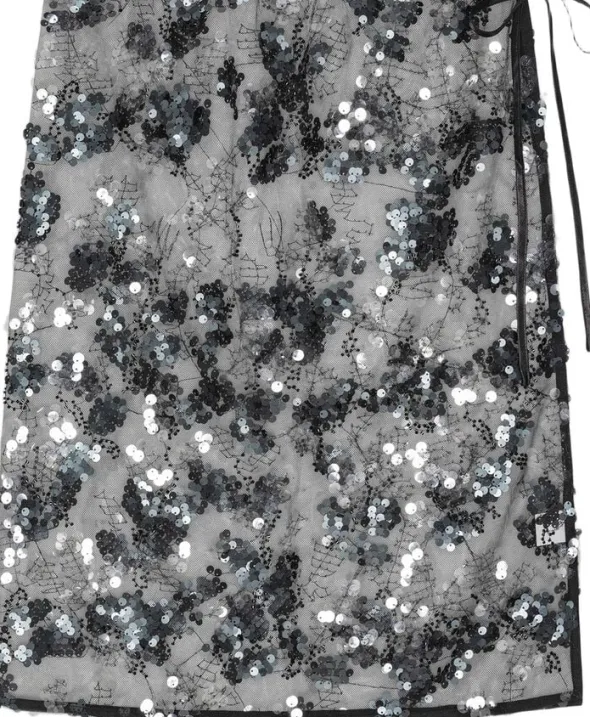 Sequin Wrap Skirt