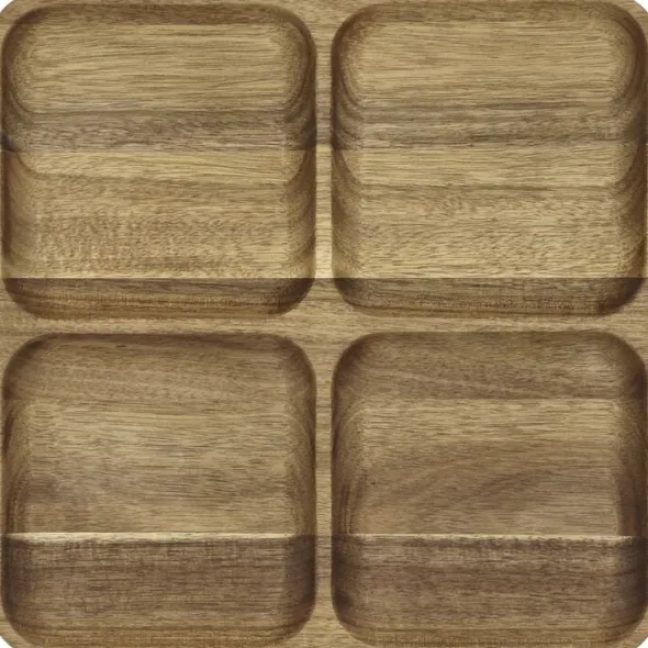 Serveringsfat 30,5 x 30,5 x 2,5 cm Akaciaträ